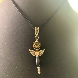 Necklace angel cat flying kitty
